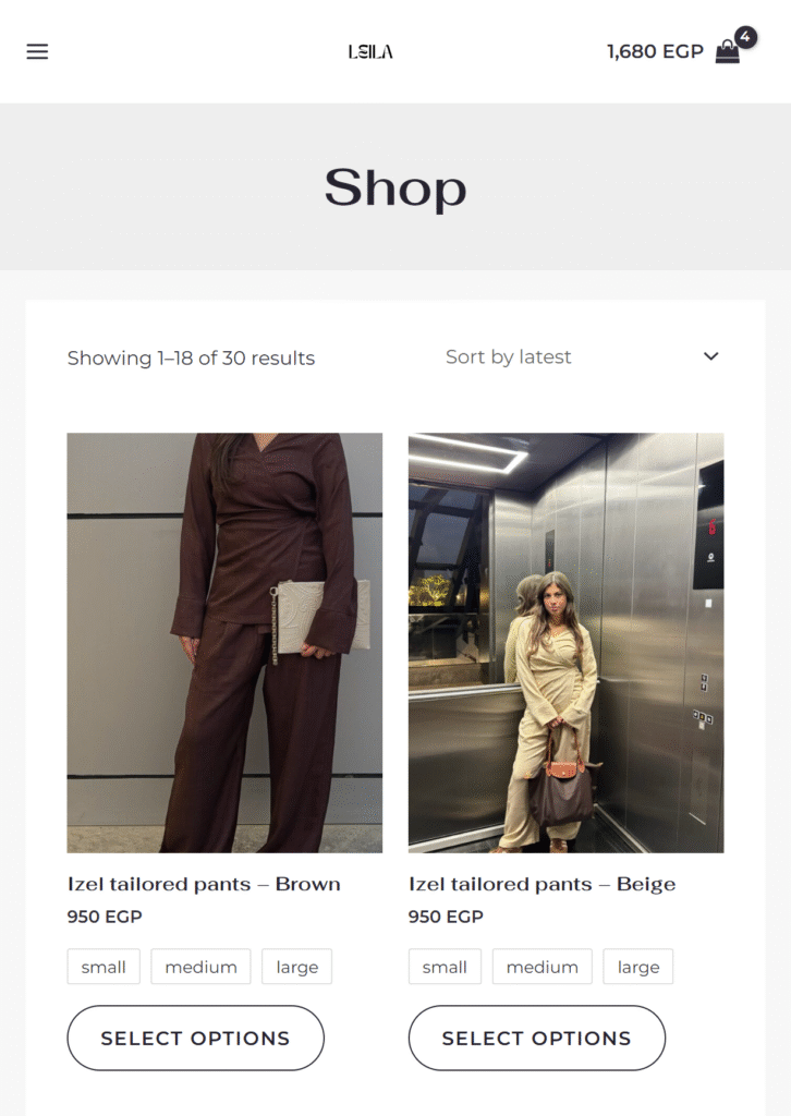 Elegant brown tailored pants for women, featuring a comfortable fit and stylish design, perfect for casual or business wear. Available in small, medium, and large sizes.